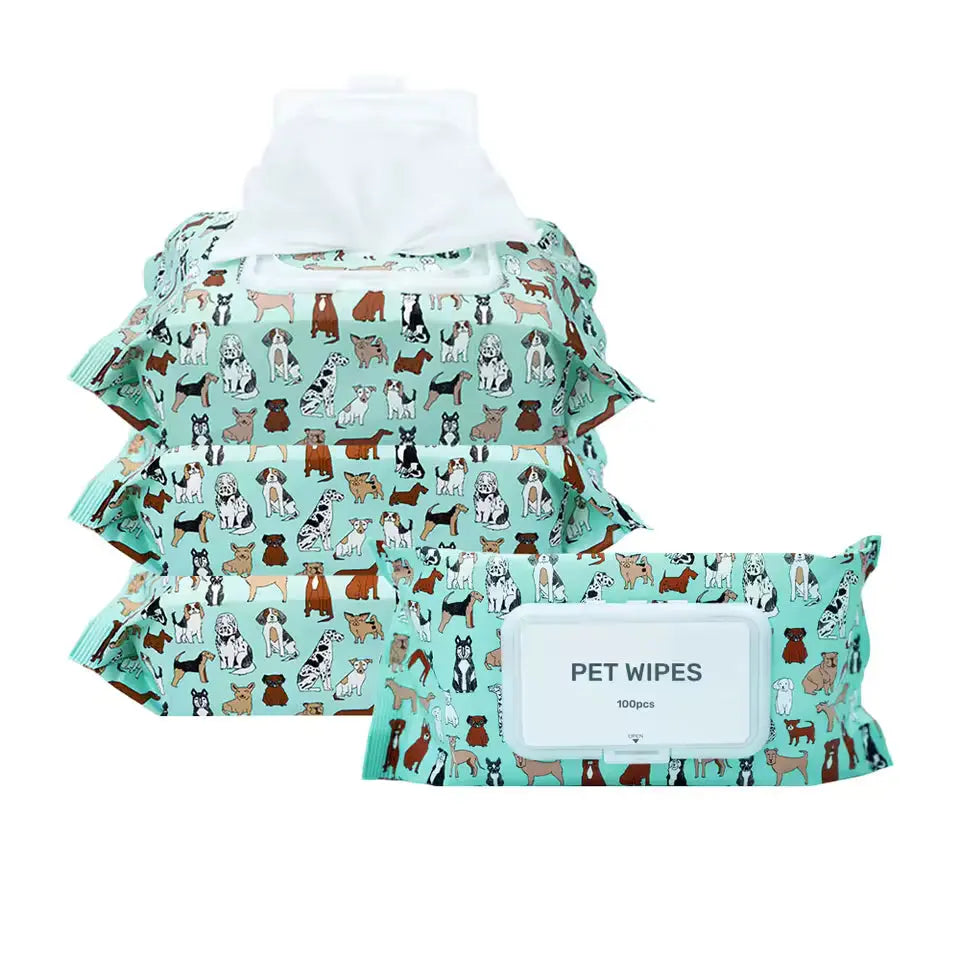 OEM Organic Pet Dog Wet Wipes | 100pcs Bulk Pack | Little Cotton Little Cotton