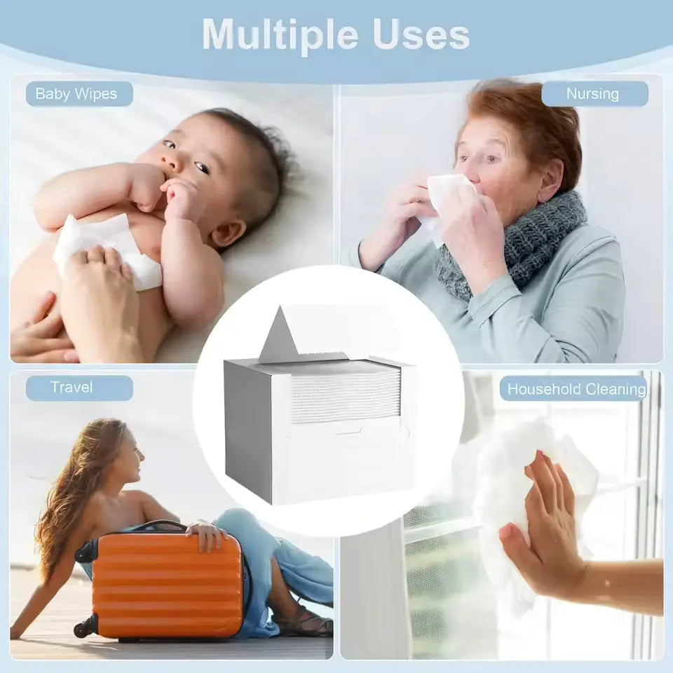 OEM 3-Ply Biodegradable Facial Wipes 26x30cm | Little Cotton Little Cotton