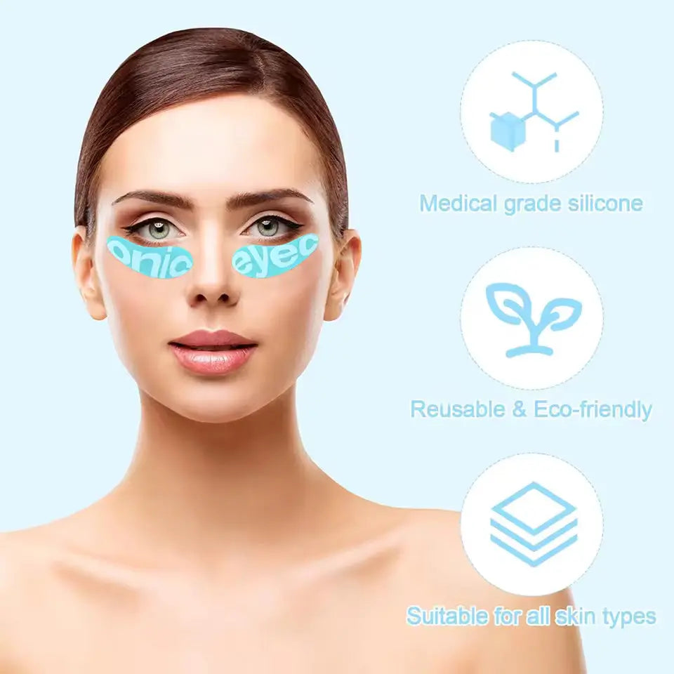 OEM Green Reusable Silicone Undereye Patches with Case | Little Cotton Little Cotton
