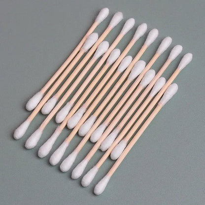 OEM 100PCS Double Head Wooden Cotton Swabs | Little Cotton Makeup Tools Little Cotton