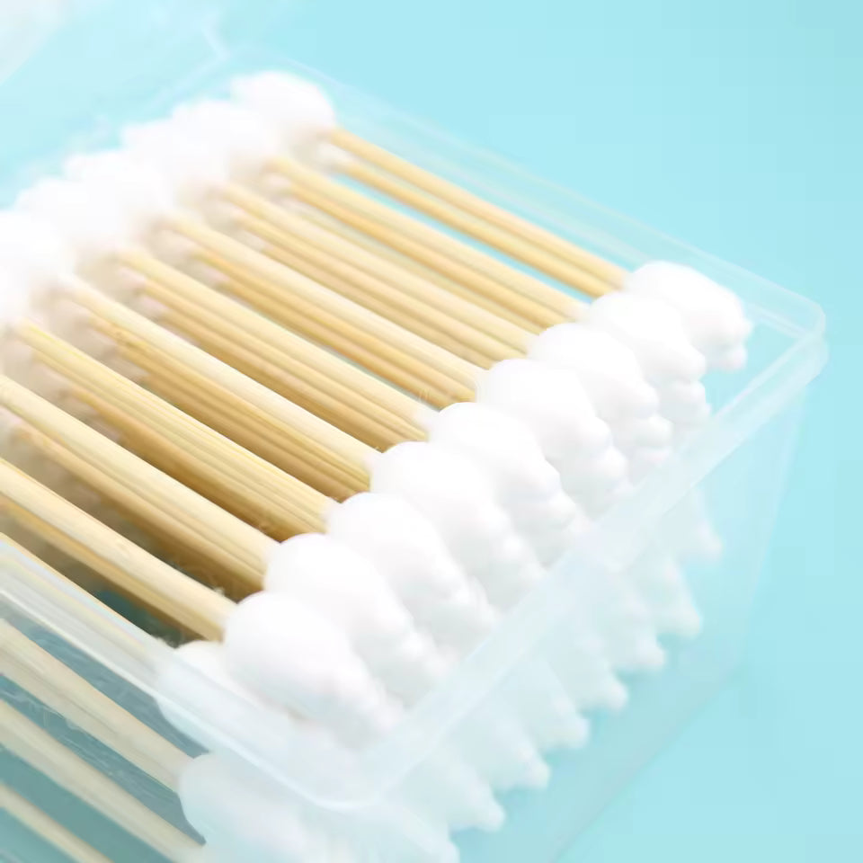 OEM Organic Baby Bamboo Cotton Swabs 76pcs | Little Cotton
