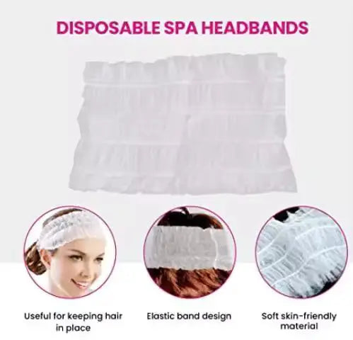 OEM 2/3/4 Elastic Disposable Spa Headbands | Little Cotton Little Cotton