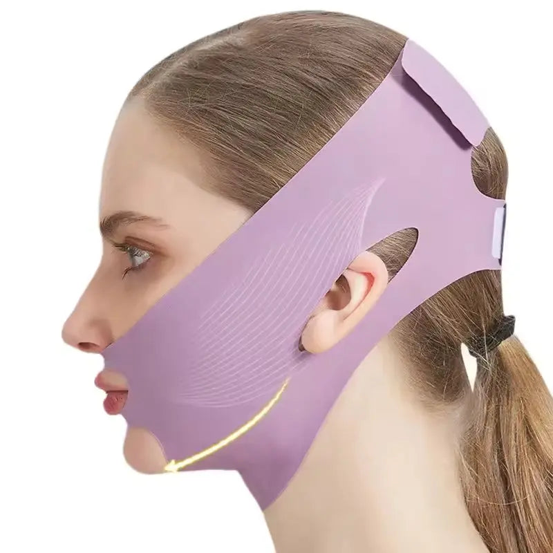 OEM Rose Pink Lycra V-Line Face Slimming Belt | Little Cotton Little Cotton