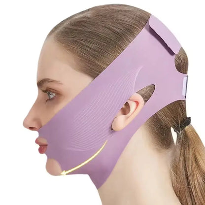 OEM Rose Pink Lycra V-Line Face Slimming Belt | Little Cotton Little Cotton
