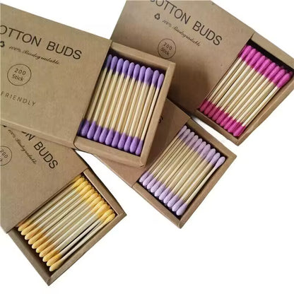 OEM Biodegradable Bamboo Cotton Buds 200pcs | Little Cotton