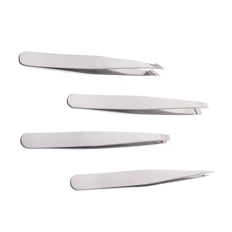 OEM Professional Slanted Eyebrow Tweezers | 430 Stainless Steel | Little Cotton