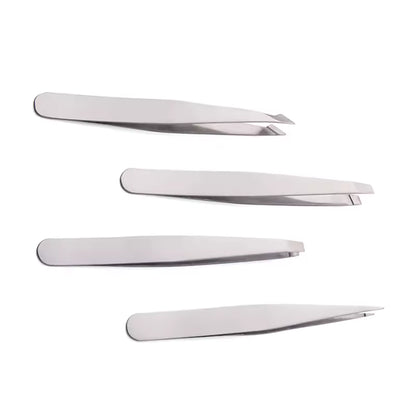 OEM Professional Slanted Eyebrow Tweezers | 430 Stainless Steel | Little Cotton