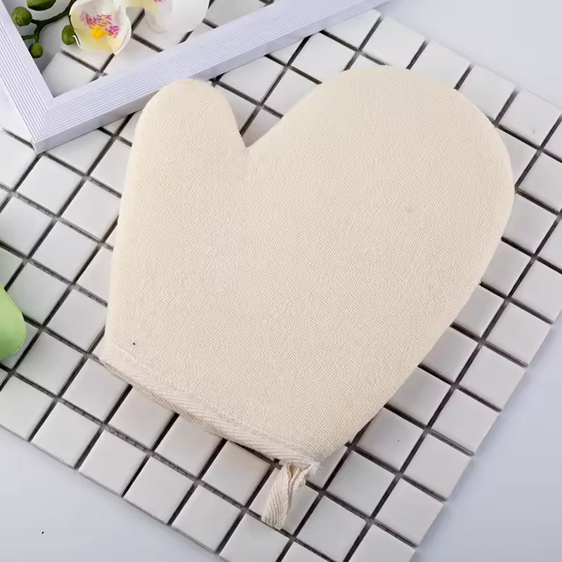 Wholesale Eco-Friendly Cotton Linen Exfoliating Bath Mitt | 2-in-1 Scrubber | Little Cotton