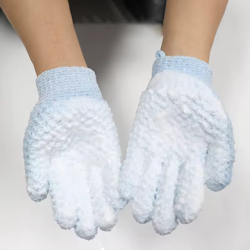 OEM Double-Sided Exfoliating Bath Gloves | Little Cotton
