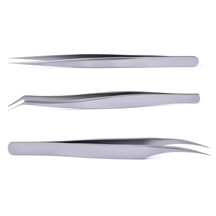 OEM Stainless Steel Pointed Lash Tweezers | Volume Extensions | Little Cotton