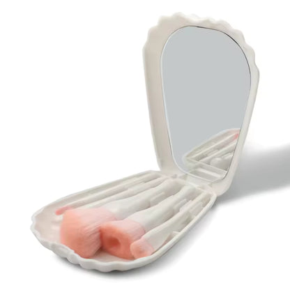 OEM 5pcs Travel Makeup Brush Set with Mirror Box | Little Cotton