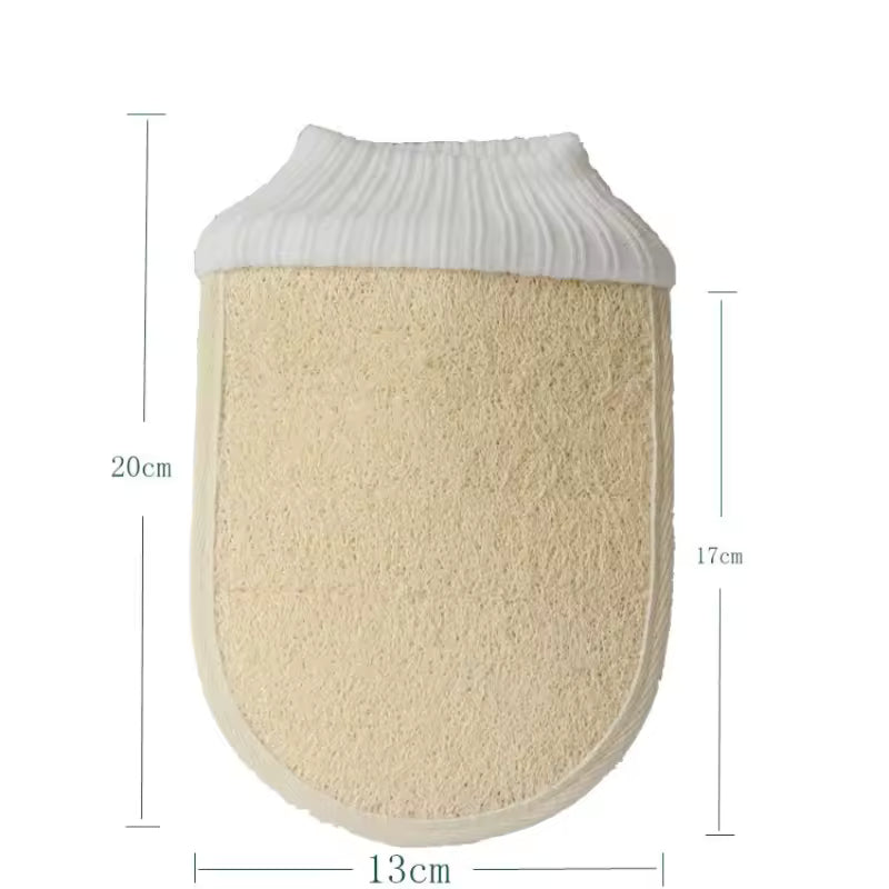 OEM Natural Loofah Exfoliating Bath Mitt | Body Scrubber Pad | Little Cotton