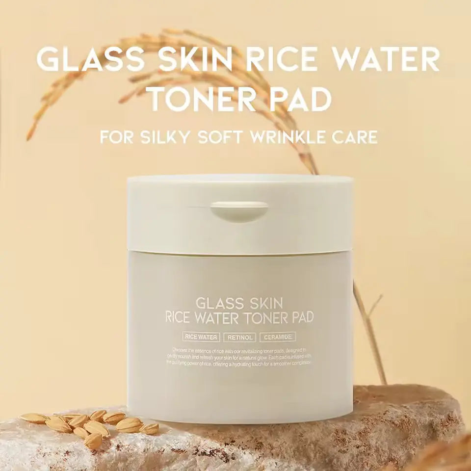 OEM 70 Pads Rice Water & Glutathione Toner Pads | Glass Skin | Little Cotton Little Cotton