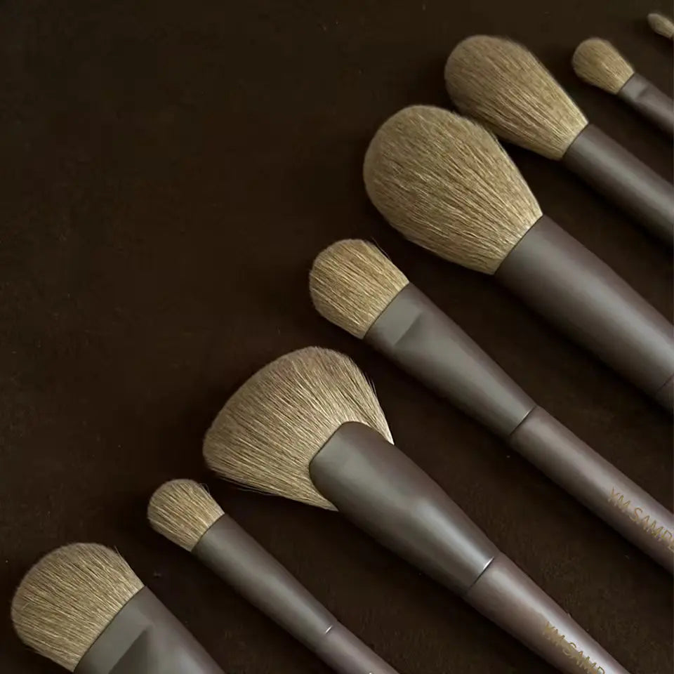 OEM 11-Pc Double-Ended Vegan Makeup Brush Set | Travel Kit | Little Cotton Little Cotton | Disposable Cotton Products Manufacturer & Wholesale