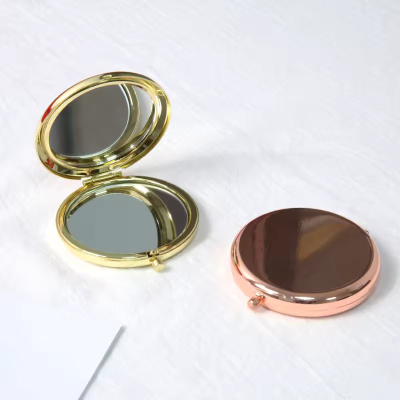OEM Metal Foldable Pocket Mirror | Custom Laser Logo | Little Cotton