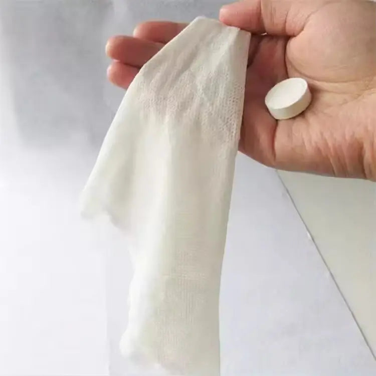 OEM 100% Natural Silk & Cotton Compressed Face Towels | Little Cotton Little Cotton