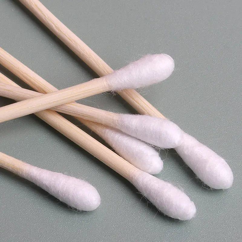 OEM 100PCS Double Head Wooden Cotton Swabs | Little Cotton Makeup Tools Little Cotton