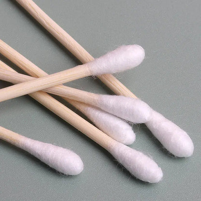 OEM 100PCS Double Head Wooden Cotton Swabs | Little Cotton Makeup Tools Little Cotton