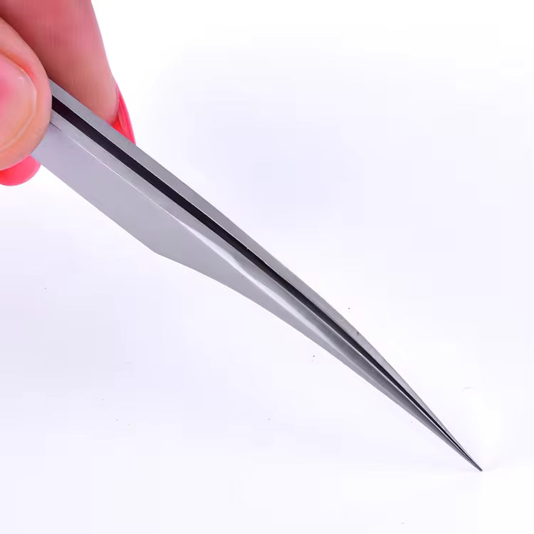 OEM Stainless Steel Pointed Lash Tweezers | Volume Extensions | Little Cotton