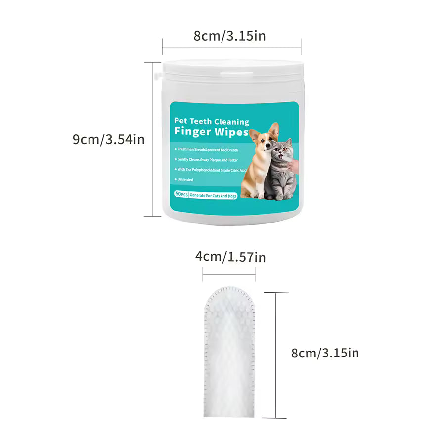 OEM Hypoallergenic Pet Finger Wipes | Ear & Dental Care | Little Cotton