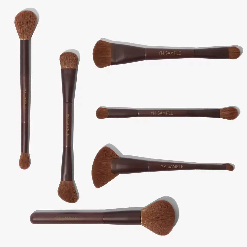 OEM 11-Pc Double-Ended Vegan Makeup Brush Set | Travel Kit | Little Cotton Little Cotton | Disposable Cotton Products Manufacturer & Wholesale
