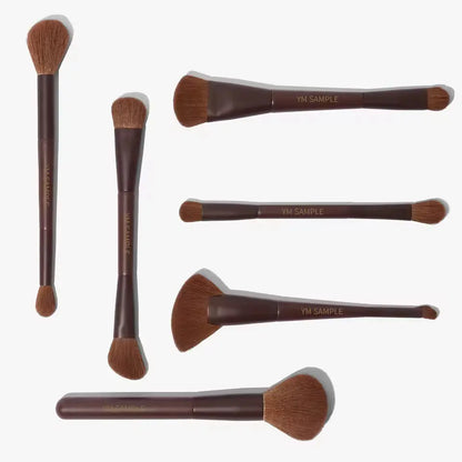 OEM 11-Pc Double-Ended Vegan Makeup Brush Set | Travel Kit | Little Cotton Little Cotton | Disposable Cotton Products Manufacturer & Wholesale