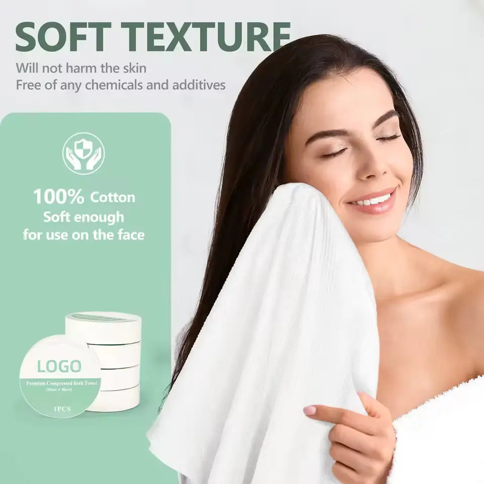 OEM 30x60cm Compressed Towels in Tube | Little Cotton Little Cotton