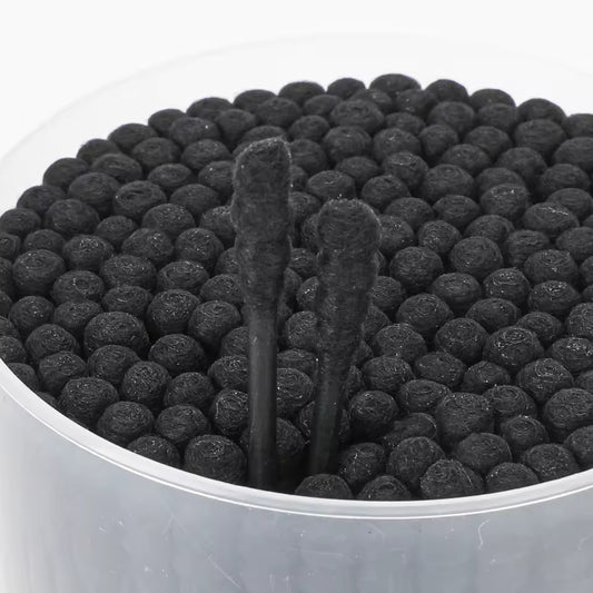 OEM 200pcs Black Paper Stick Cotton Buds | Little Cotton
