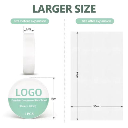 OEM 30x60cm Compressed Towels in Tube | Little Cotton Little Cotton