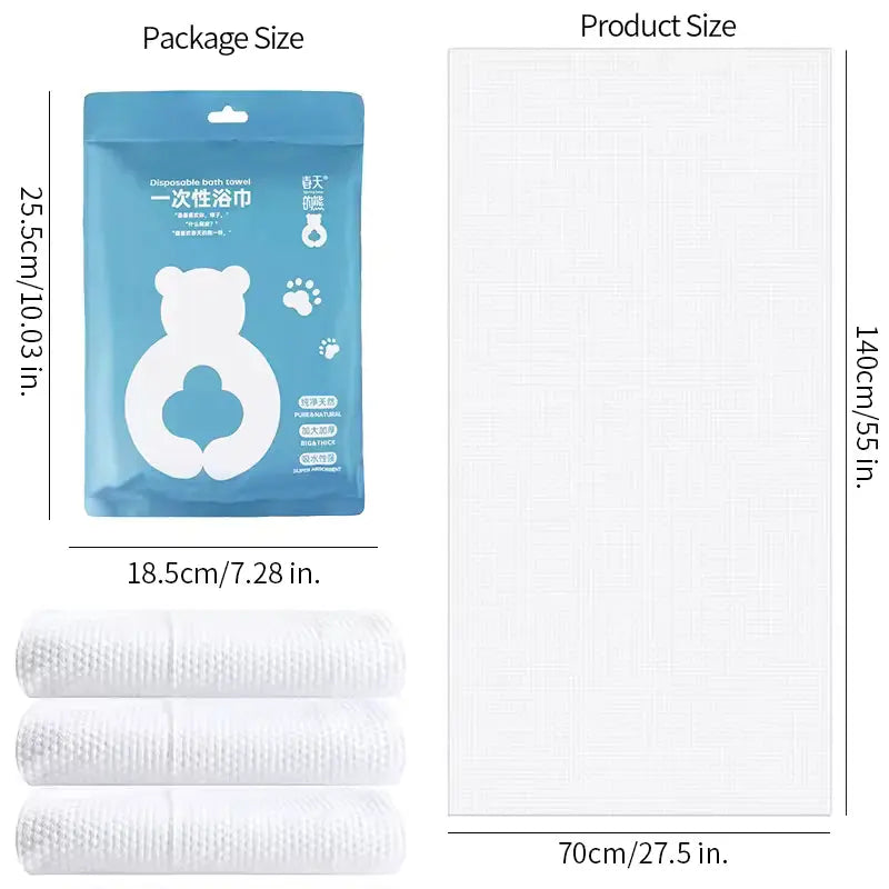 OEM 70x140cm Disposable Bath Towels | Little Cotton Wholesale Little Cotton
