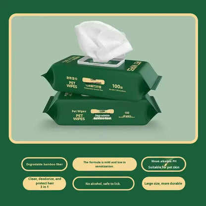 OEM 20x20cm Eco-Friendly Pet Wipes | Cat Tear Stain & Dog Ear Cleaner Little Cotton