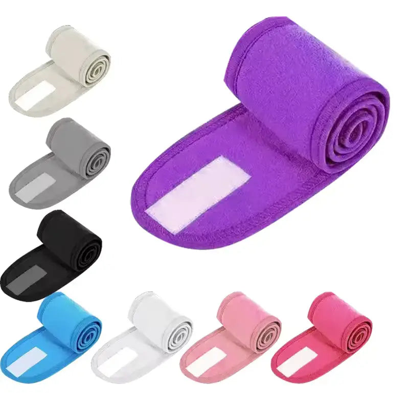OEM Custom Embroidery Coral Fleece Spa Headbands | Little Cotton Little Cotton