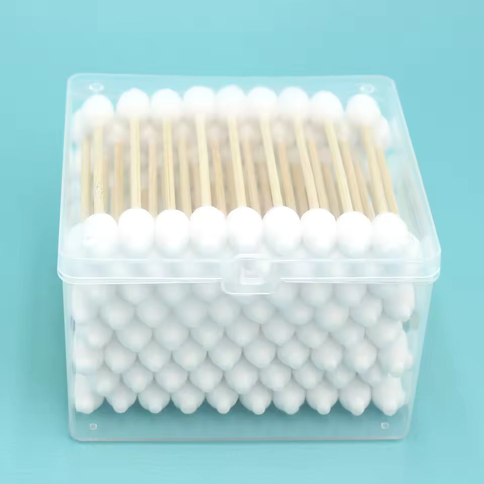 OEM Organic Baby Bamboo Cotton Swabs 76pcs | Little Cotton
