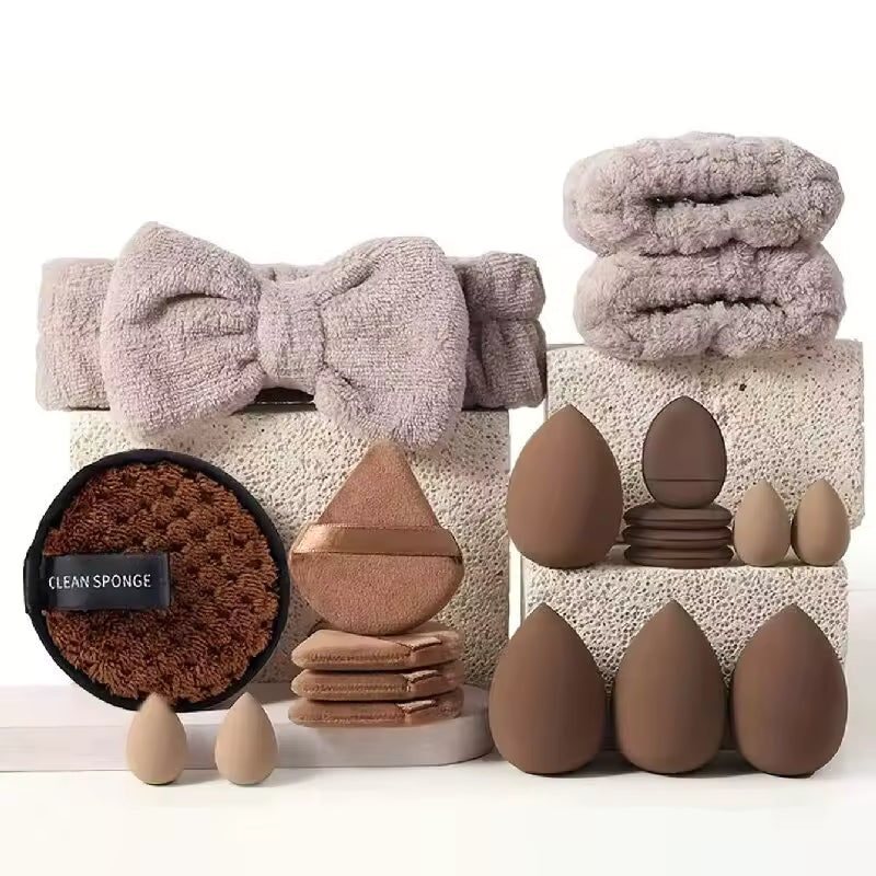 Wholesale Professional Makeup Sponge Brush & Headband Gift Set | Little Cotton - Little Cotton | Disposable Cotton Products Manufacturer & Wholesale