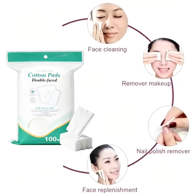 OEM Double Sided Makeup Remover Cotton Pads Wholesale | Little Cotton
