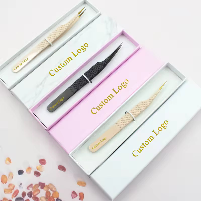 OEM Fiber Tip Volume Lash Tweezers | Zero-Slip Precision | Little Cotton