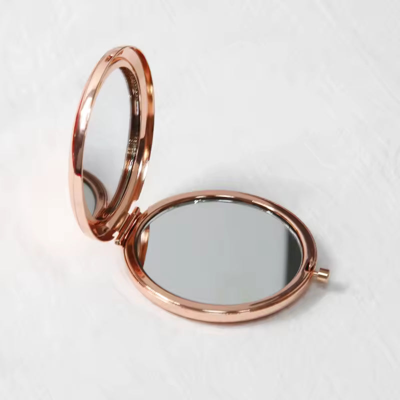 OEM Metal Foldable Pocket Mirror | Custom Laser Logo | Little Cotton