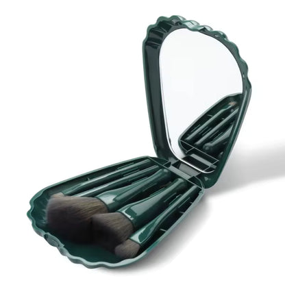 OEM 5pcs Travel Makeup Brush Set with Mirror Box | Little Cotton