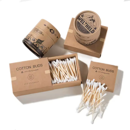 OEM 200 Pcs Bamboo Cotton Swabs | Eco-Friendly Little Cotton Buds