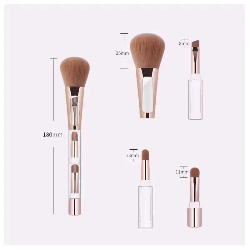 OEM 3-in-1 Multifunctional Travel Makeup Brush | Portable Beauty Tool | Little Cotton Little Cotton | Disposable Cotton Products Manufacturer & Wholesale