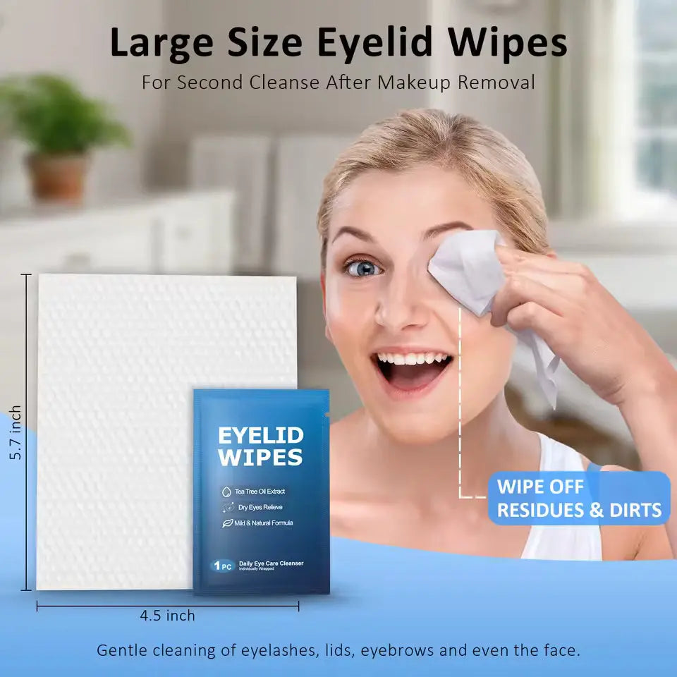 OEM Tea Tree Oil Eyelid & Lash Wipes | Little Cotton Little Cotton