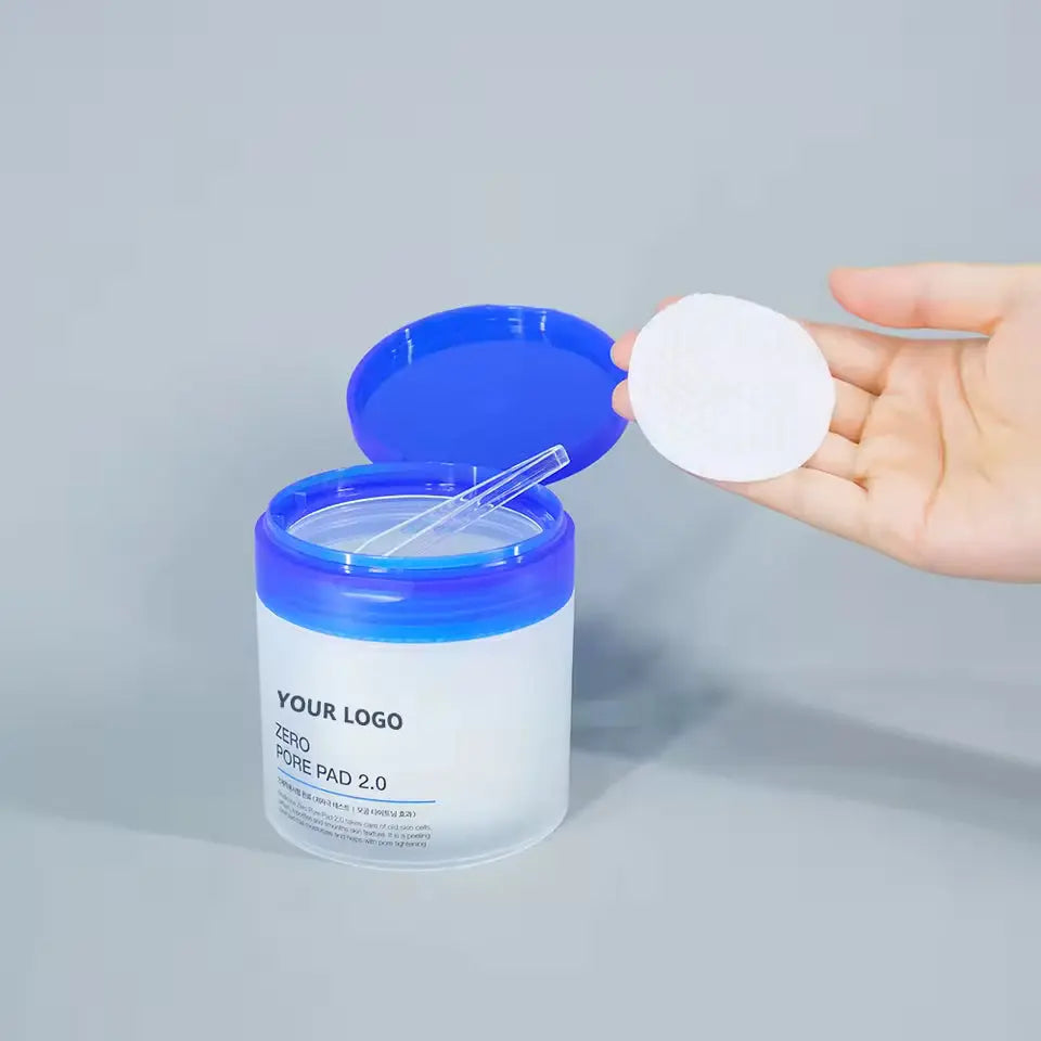 OEM Customized Hydrating Toner Pads in Jar | Hyaluronic Acid Skincare | Little Cotton Little Cotton