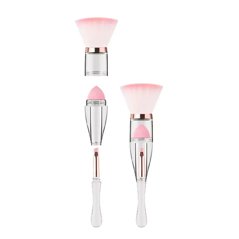 OEM 3-in-1 Multifunctional Travel Makeup Brush | Portable Beauty Tool | Little Cotton Little Cotton | Disposable Cotton Products Manufacturer & Wholesale