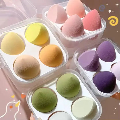 OEM 4Pcs Latex-Free Makeup Sponge Set | Teardrop Blender | Little Cotton Little Cotton | Disposable Cotton Products Manufacturer & Wholesale