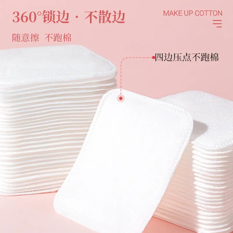Salon-grade extra large 3-layer thick cotton pads for professional facial cleansing, manufactured by Little Cotton OEM factory.
