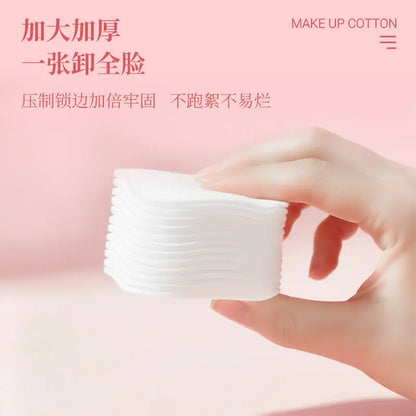 Salon-grade extra large 3-layer thick cotton pads for professional facial cleansing, manufactured by Little Cotton OEM factory.