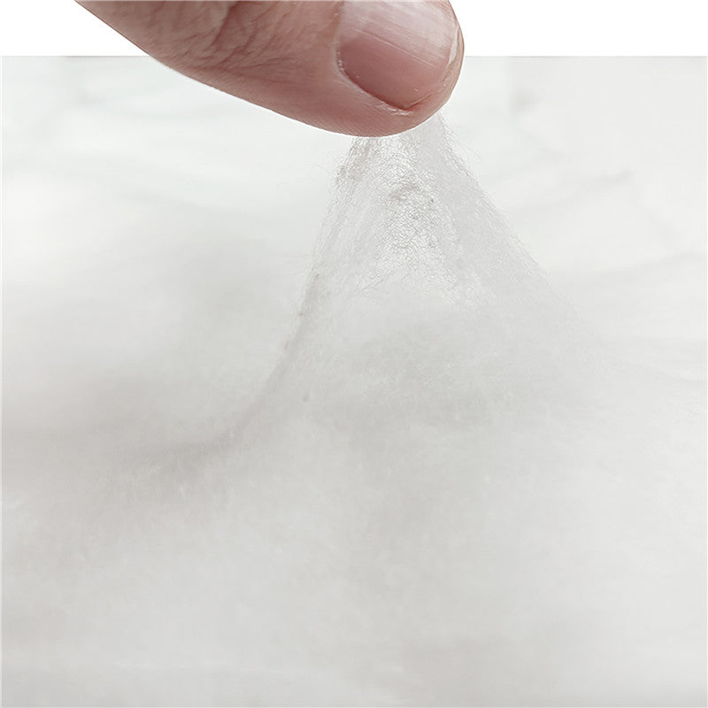 Close-up of premium tri-layer spunlace nonwoven material for wet wipes converting