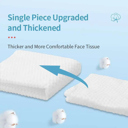 Private label ultra-soft nonwoven facial tissues for wet and dry use, mass-produced by Little Cotton OEM manufacturer.