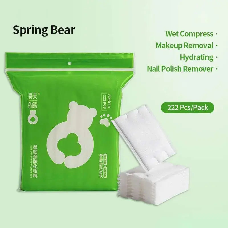 150GSM heavy-duty 3-layer dual-sided cotton pads for professional use, engineered by Little Cotton B2B manufacturing facility.