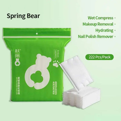 150GSM heavy-duty 3-layer dual-sided cotton pads for professional use, engineered by Little Cotton B2B manufacturing facility.